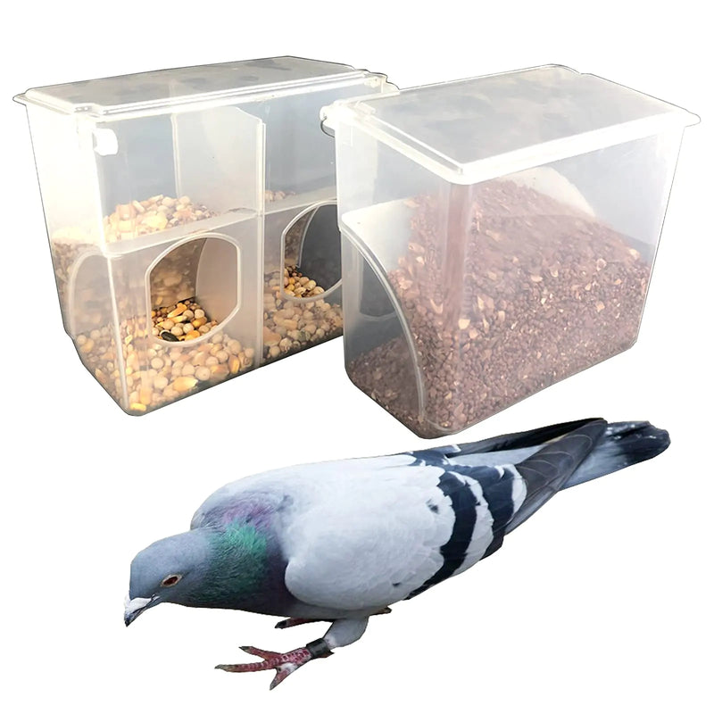 Automatic Pigeon Bird Feeder -Parrot Feeder Cage Accessories Supplies for Parakeet Canary Cockatiel Finch