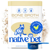 Native Pet Bone Broth for Dogs and Cats –Dog Bone Broth Powder a Dog Food Topper for Picky Eaters –Cat Broth & Dog Broth - Dog Gravy Topper for Dry Food –Chicken Broth for Dogs & Cats –11.5 oz