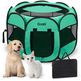 Goozii Portable Dog Playpen for Small Dogs - Green
