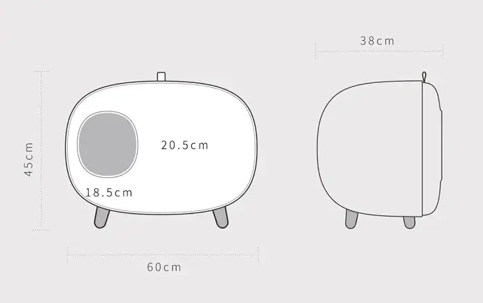 Modern Cat Litter Box | Pull-Out Drawer | PETZOWY