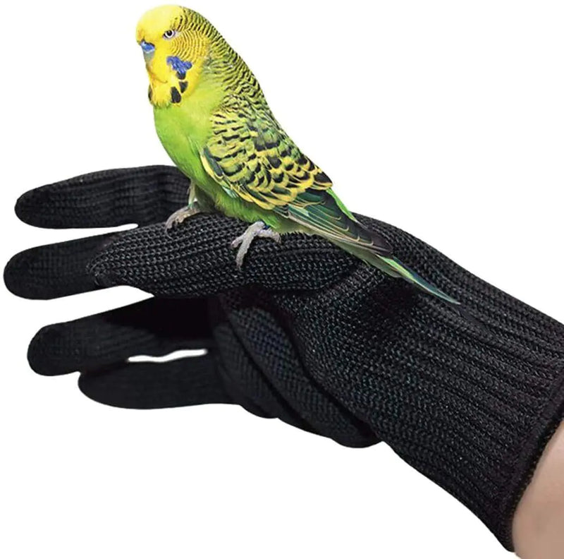 alfyng Bird Training Anti-Bite Gloves Small Animal Handling Gloves Chewing Protective Gloves for Small Animal Pet Squirrels Hamster Parrotlets Cockatiels Finch Macaw (1 Pair)