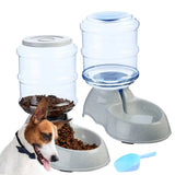 Automatic Pet Feeder 3.8L and Water Dispenser Set for Small/Medium/Big Pets (Grey)