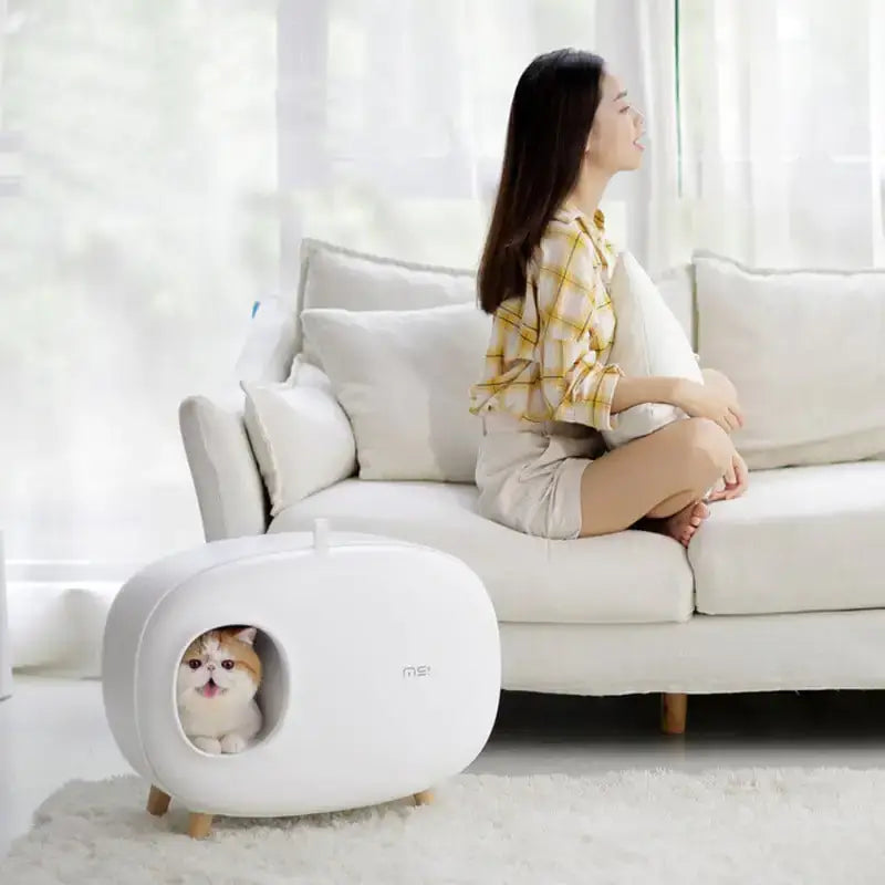 Modern Cat Litter Box | Pull-Out Drawer | PETZOWY