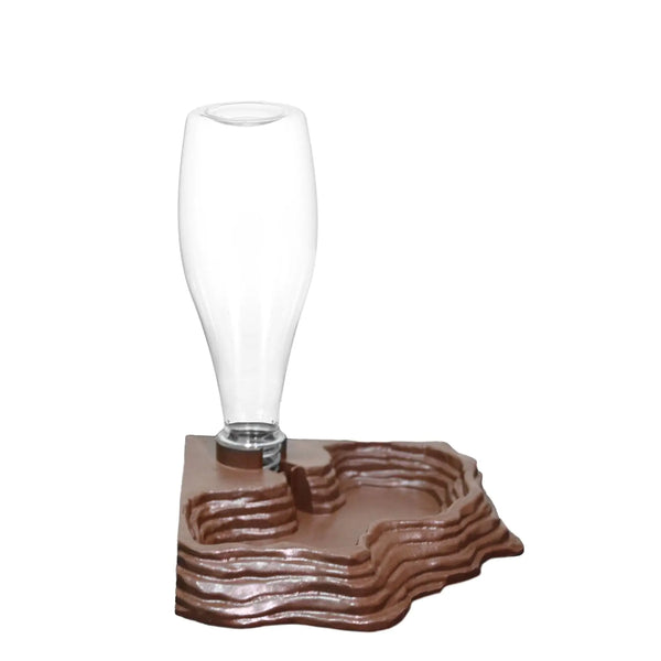 Automatic Reptile Water Dish 13.5Oz Reptile Water Bowl Bearded Dragon Leopard Gecko Snake Lizard Terrarium Tank Accessories… (Brown)